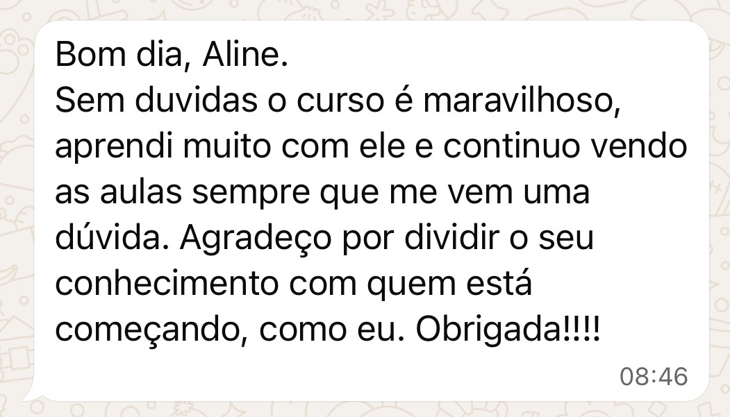 Depoimento de aluna do Operação Análise Previdenciária